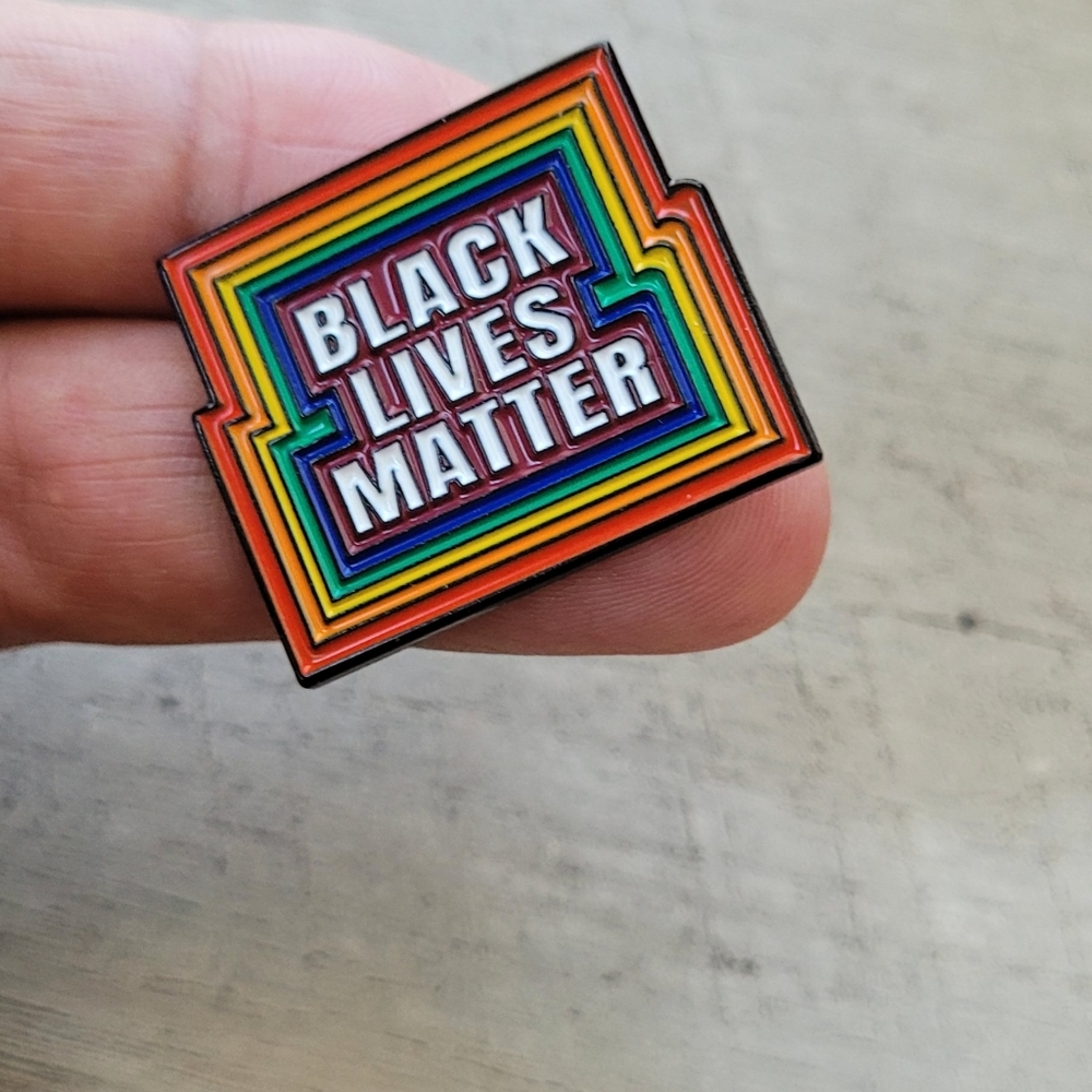 BLM Enamel LGBTQ Unity Pin - Picture 3 of 9